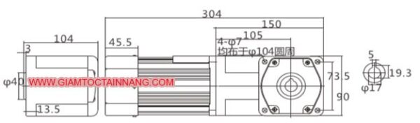 Giảm tốc mini gốc cô