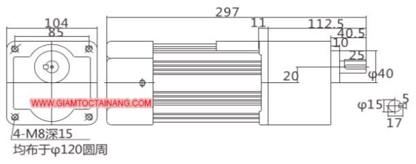 Bộ giảm tốc mini 180w