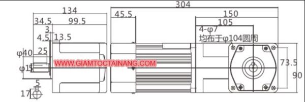 Giảm tốc mini gốc cốt dương 90w