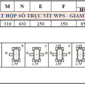 Thông số kỹ thuật hộp số WPS size 175