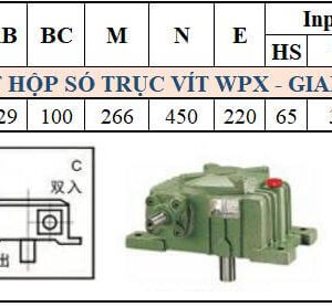 Thông số kỹ thuật hộp số WPX size 120