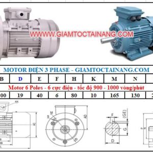 Motor điện 3 pha 0.37KW 6Poles