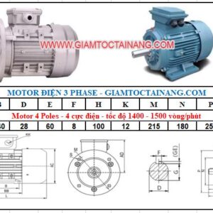 Motor điện 3 pha 2.2Kw-4Poles