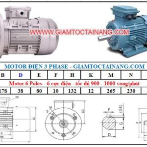 Motor điện 3 pha 4KW 6Poles