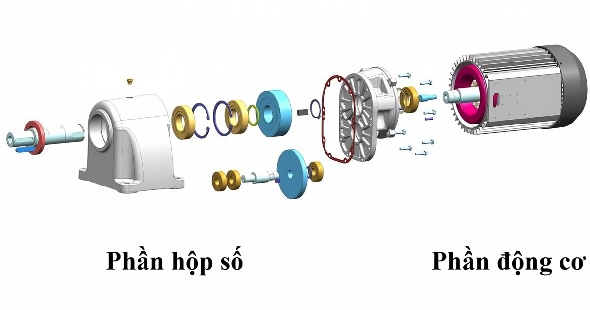 Cấu tạo hộp số giảm tốc