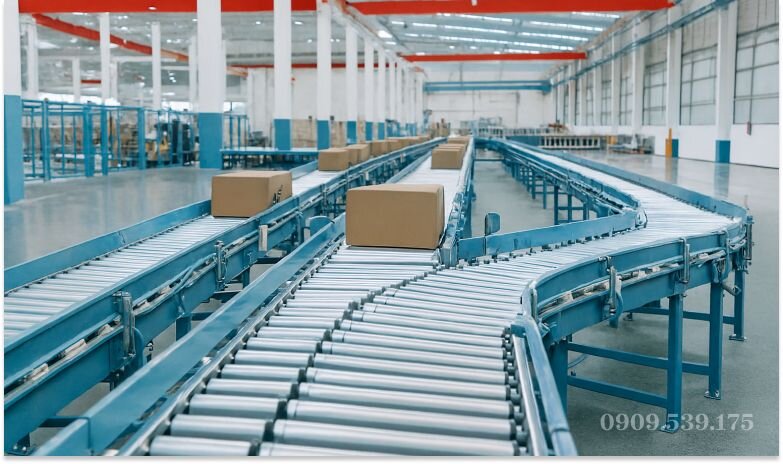 Ứng dụng động cơ giảm tốc trục vít bánh vít trên 3.7kW trong hệ thống băng tải công nghiệp