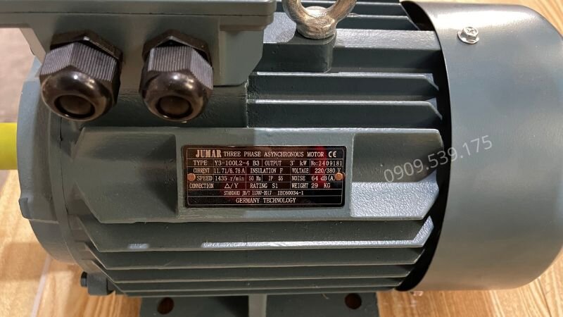 Chọn mua motor có công suất 3kW 4Hp lắp với hộp số tỷ số truyền 1/30 phù hợp hệ thống